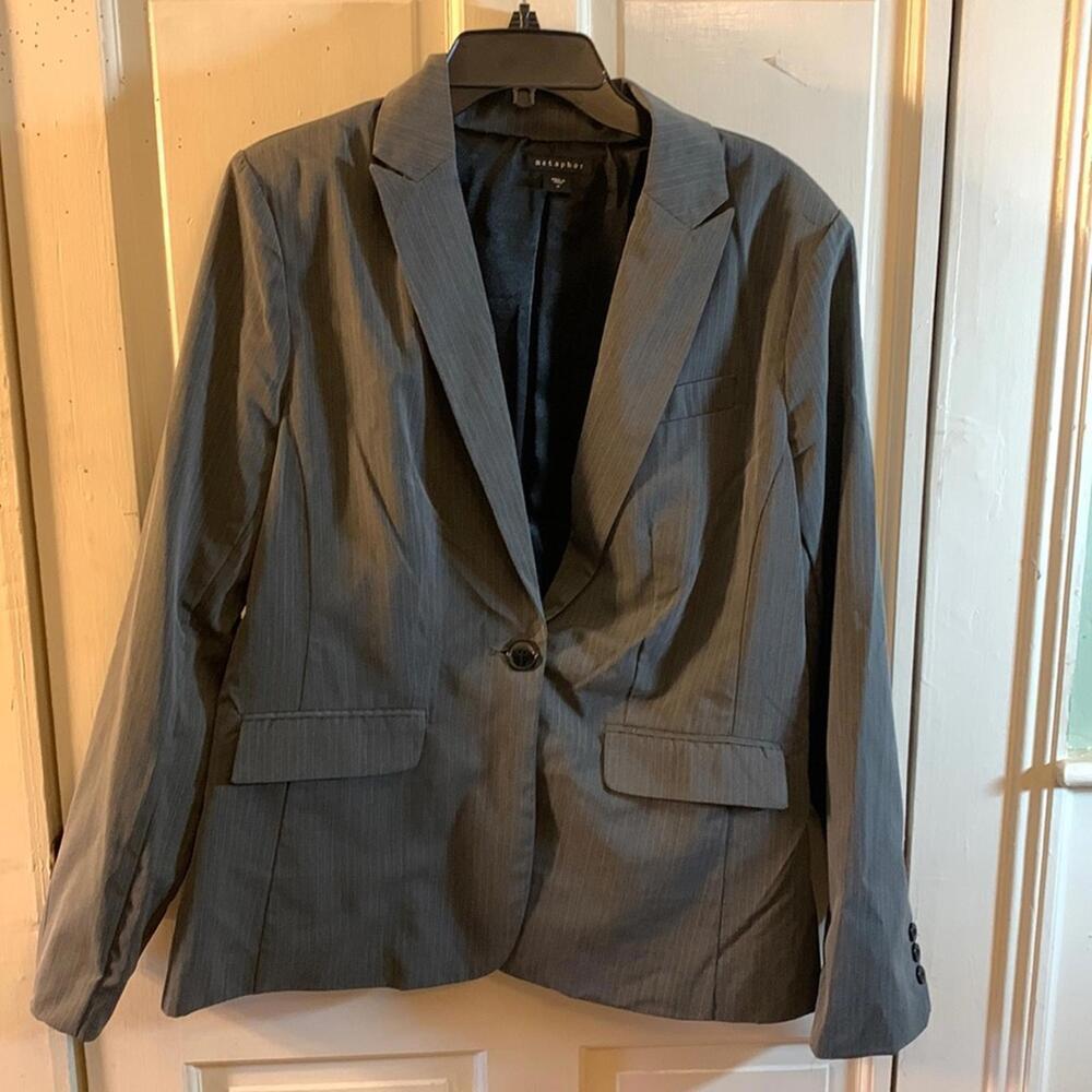 Metaphor grey dress coat size 18 NWT